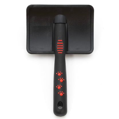Jeffers Pet Dual Level Pin Universal Slicker Brush for Dogs, Cats & Small Pets - Curved Grooming Brush with Long & Short Pins for Shedding, Detangling, Finishing - Remove Mats & Dead Coat - Large