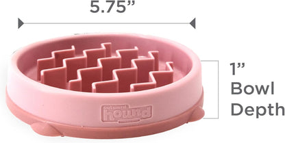 Outward Hound Fun Feeder Slo Bowl – Large 4‑Cup Capacity, Slow Feeding, Medium to Large Dogs, Non‑Slip, Blue, Notch Pattern