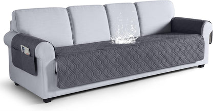 VANSOFY Couch Cover, Waterproof Sofa Covers Washable Slipcover Furniture Protector Couch Seat Covers Non-Slip Couch Cover for Dogs, Pets(Sofa, Dark Gray)