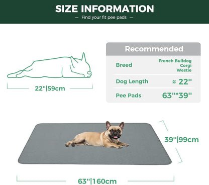 FXW Washable Pee Pads for Dogs, Puppy Pads with Super Absorbent, Specifically Designed for FXW Rollick/Homeplus 24inch 6 Panels Dog Playpen, 39" x 63" Rectangle, Khaki, 1 Pack