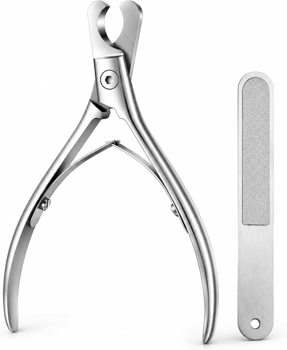 Cat and Dog Nail Clippers for Small & Medium Pets - Precision Pet Nail Trimmer with Included Cat Nail File - Professional Metal Claw Scissors for Kittens, Puppies, Rabbits & Birds