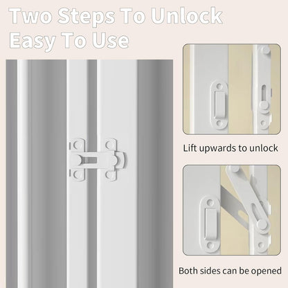 YZHDUXIU Extra Tall Cat Gate,Extra Wide Adjustable Gate,Pressure Mounted Walk Through Swing Safety Dog Pet Gates for Stairs, Doorways, Kitchen (White, 71''Tall*43 ''Wide)