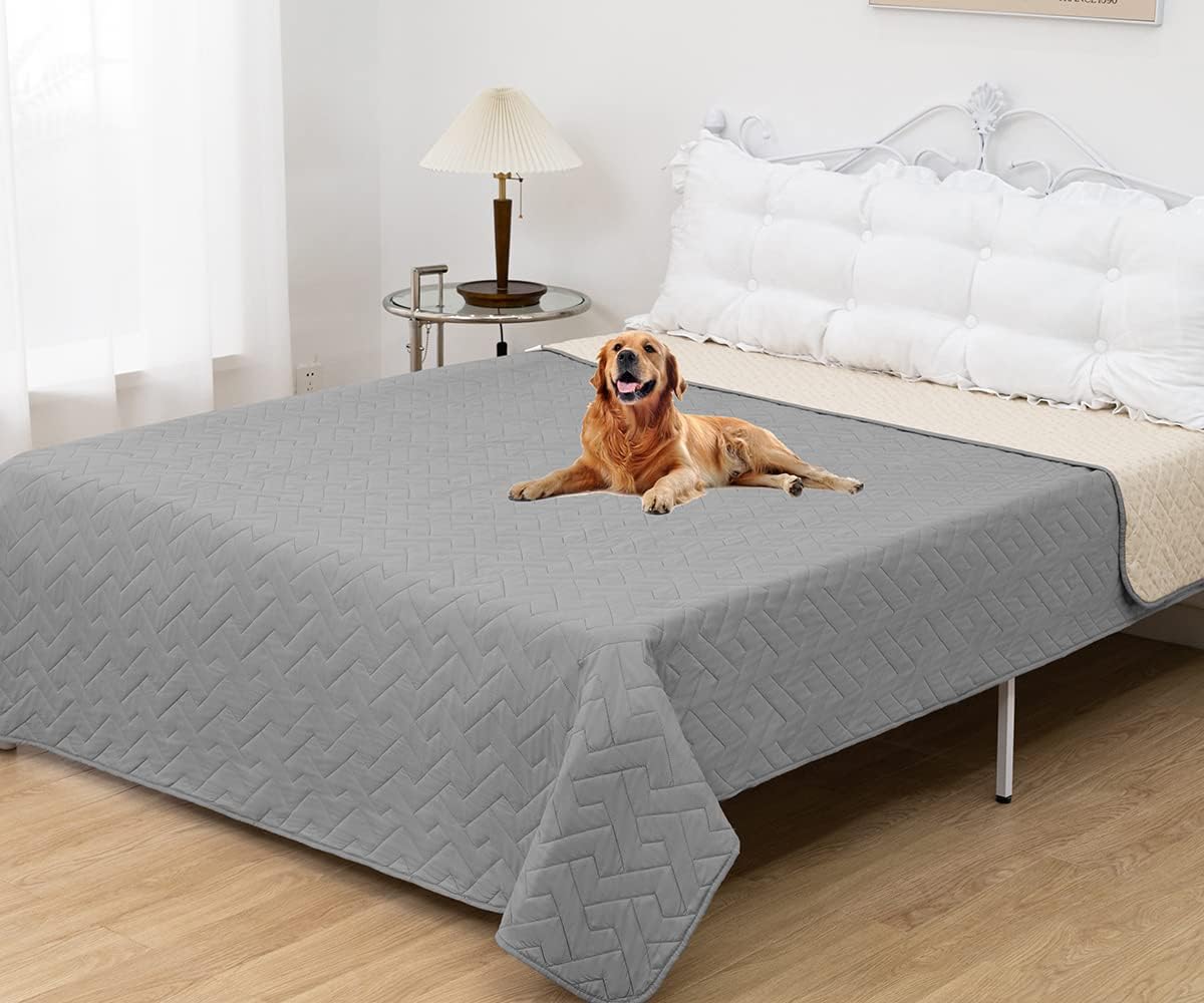 fuguitex Waterproof Dog Bed Cover Couch Cover, Anti-Slip Cat Mat Pet Pad Blanket for Sofa Chair Recliner Furniture Protrctor