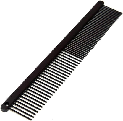 Ryan's Pet Supplies Paw Brothers Greyhound Style Teflon Comb for Dogs, Professional Grade, True Teflon, Fine/Medium, Ergonomic Handle, 7.5 in.