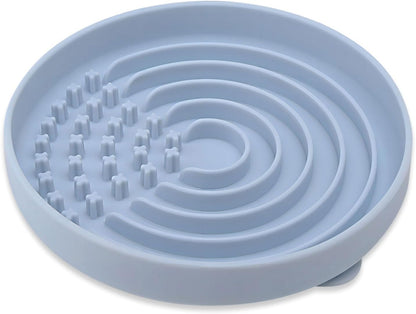 Lick Mat for Dogs, Silicone Slow Feeder Licking Mat with Non-Slip Suction Cups, Freeze-Friendly Lick Bowl for Enrichment Play, Anxiety Relief & Keeps Busy (8.0" x 1.4" Light Blue)