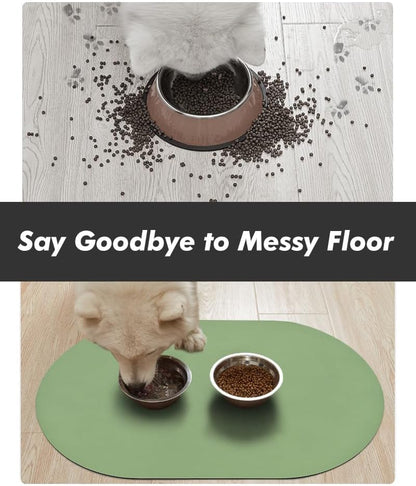 Absorbent Dog Food Mat-Cat Dog Mat for Food and Water Bowl, Quick Dry Pet Food Mat, No Stains Dog Feeding mat, Dog Accessories Pet Supplies Mat-Dog Water Bowl Mat for Messy Drinkers