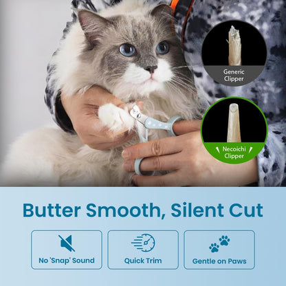 Necoichi Purrcision Feline Nail Clipper | Lever Principle Cat Nail Clipper | Butter-Smooth Cuts | Made in Japan, Seki Swordsmith Craftsman | Stainless Steel Cat Claw Trimmer for Indoor Cats (White)