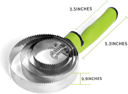 BOTH WINNERS Reversible Stainless Steel Curry Comb with Soft Touch Grip (Blue)