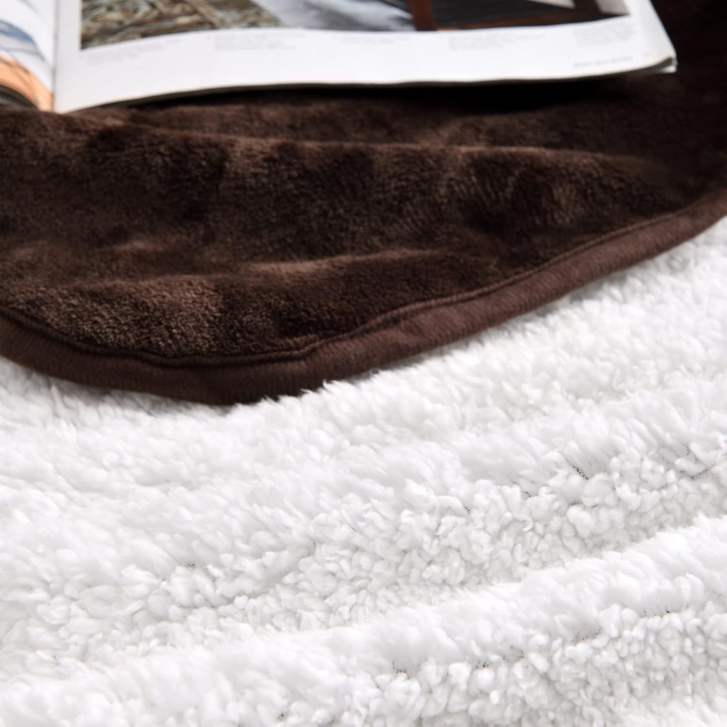 Waterproof Blanket for Bed Couch Sofa, Soft Liquid Pee Proof Pet Blanket for Dog Puppy Cat, Reversible Sherpa Fleece Furniture Protector (Dark Purple, 50x60 inches)