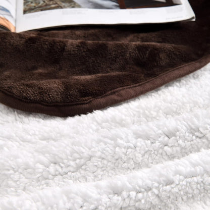 Waterproof Blanket for Bed Couch Sofa, Soft Liquid Pee Proof Pet Blanket for Dog Puppy Cat, Reversible Sherpa Fleece Furniture Protector (Dark Purple, 50x60 inches)