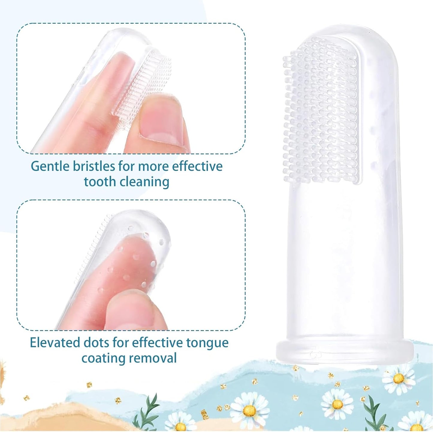 108 Pcs Dog Toothbrush Dog Finger Brushes, Soft Pet Toothbrush Pet Oral Care Dental Brush Easy Teeth Cleaning for Small Cats and Puppy