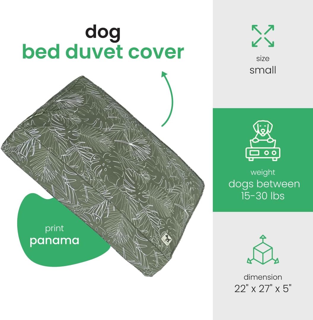 Molly Mutt Medium to Large Dog Bed Cover- Forever Young Print - Measures 27”X36”X5’’ - 100% Cotton - Durable - Breathable - Sustainable - Machine Washable Dog Bed Cover (Dd82b)