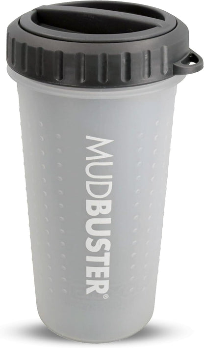 Dexas MudBuster Medium Dog Paw Cleaner in Fuchsia - Fits 1.5"-2.5" Wide Paws, Portable Paw Washer for Muddy Paws, Dog Paw Cleaning Cup with Gentle Silicone Bristles, Quick Clean Pet Paw Washer