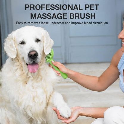 Pet Demon Brush, Cute Self Cleaning Slicker Brush for Dogs Cats Puppy Rabbit, Professional Pet Grooming Hair Removal Tool for Short & Long Hair