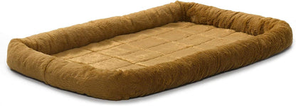 MidWest Homes for Pets QuietTime Dog Bed - White Fleece Bolster, Ultra-Soft and Machine Washable, Fits 24-Inch Crates and Carriers, for Small Breed Dogs