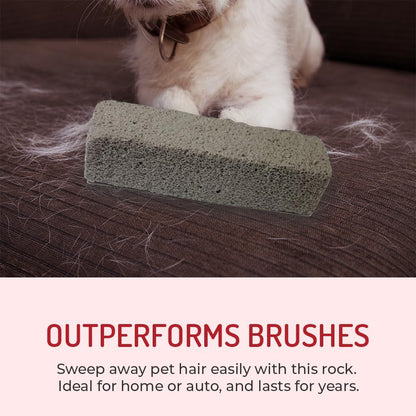Pet Hair Remover Rock – 3 Pack Reusable Dog & Cat Hair Cleaner for Carpet, Upholstery & Auto Interiors – Easy Lint & Fur Removal Tool – No Roller or Brush
