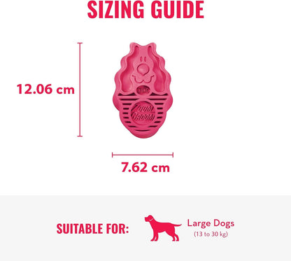 KONG - ZoomGroom - Dog Brush for Grooming and Shampooing - Red Brush for Large Dogs