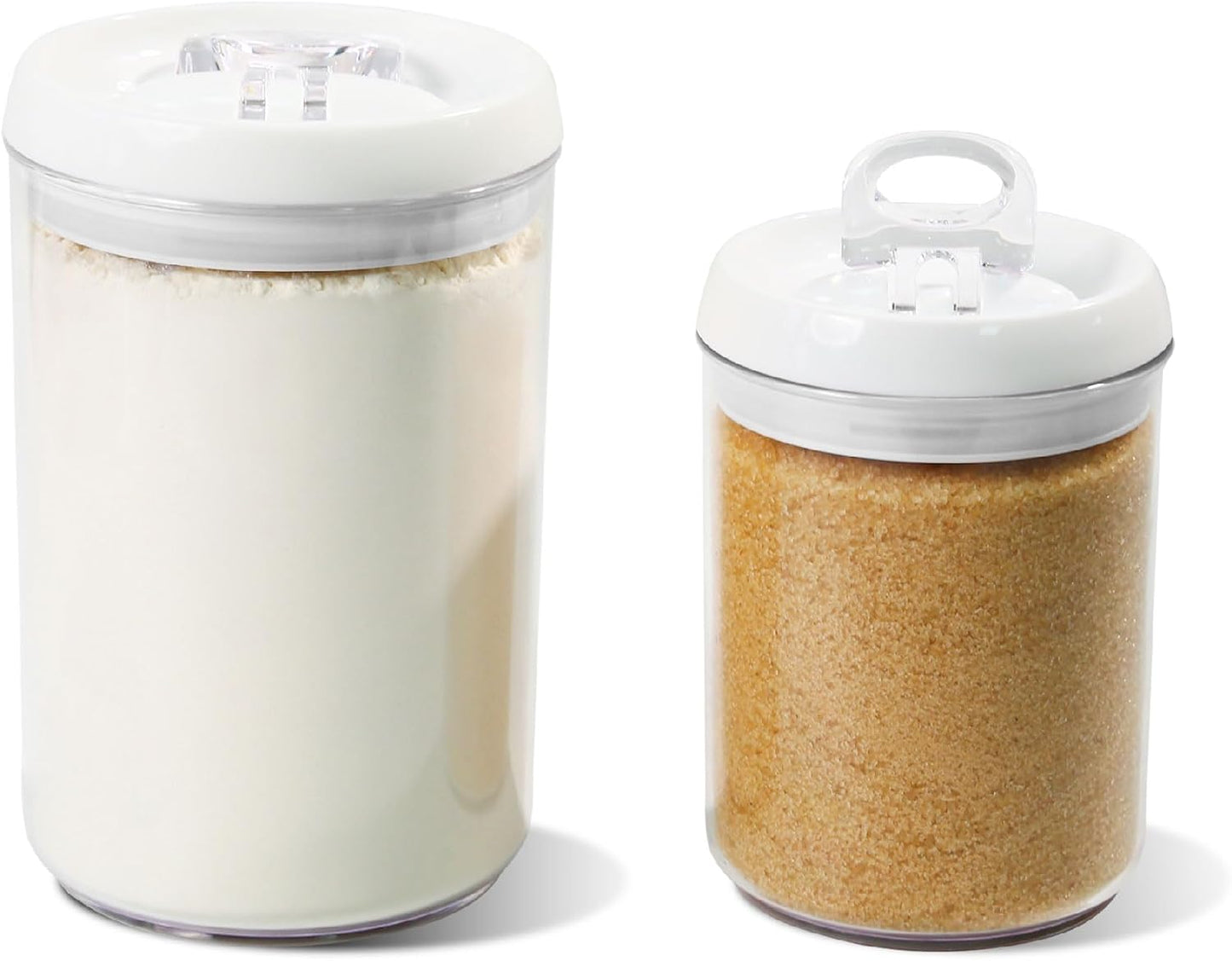 Felli Flip Tite Pet Food Container with Airtight Lids, BPA FREE Acrylic Canister with Paw Bone Fish Flip Top Handles for Cat Dog Kibble Treats Storage, Keep Fresh (Pet Collection Nest-L3pk)