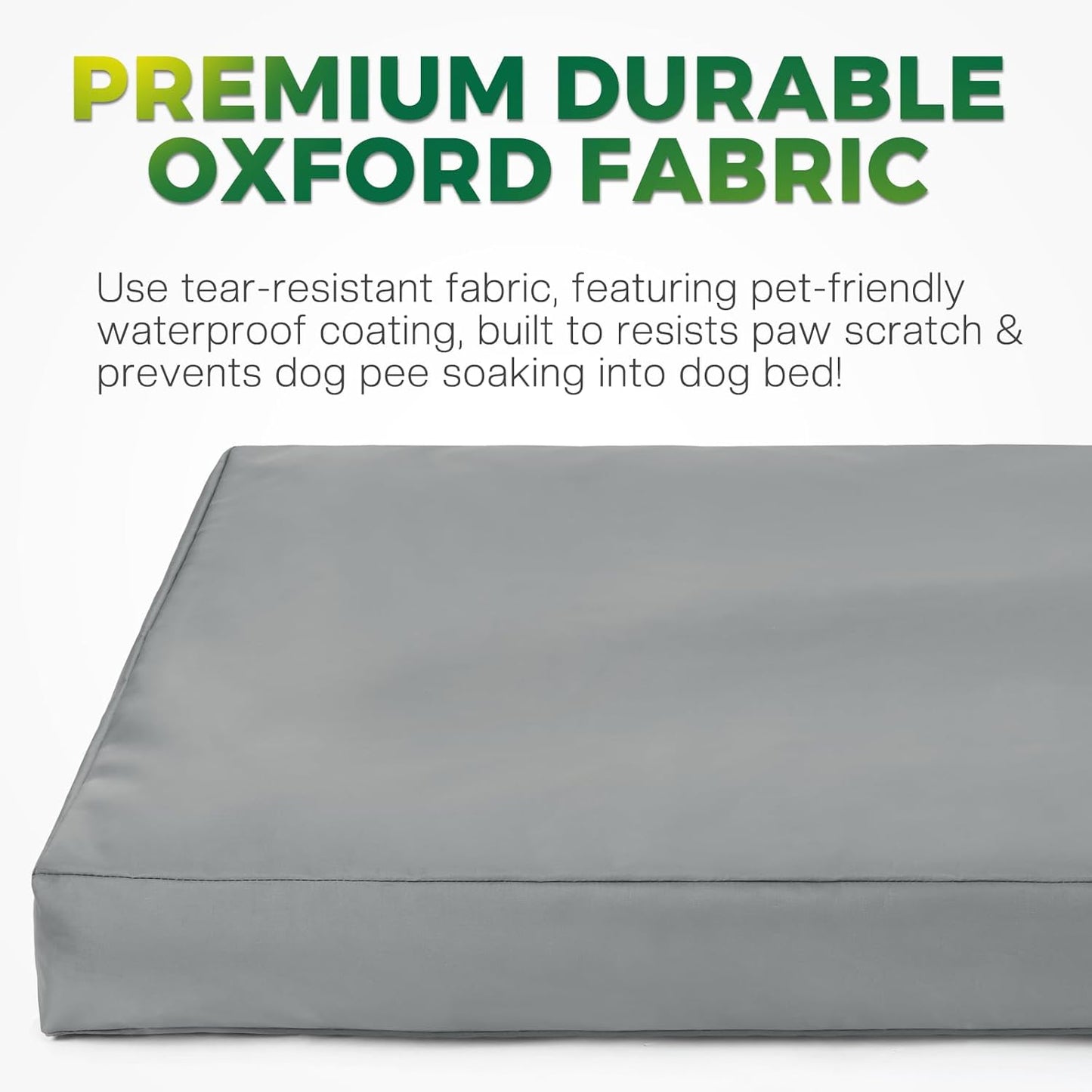 PAWFINITY Waterproof Dog Bed Cover Replacement Washable, Easy to Clean, Pet Hair Resistant, Heavy Duty Oxford, Zipper Closure, Indoor/Outdoor Use, Fits 36 Inch Dog Crate - Large, 34x22x3.5, Black