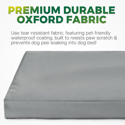 PAWFINITY Waterproof Dog Bed Cover Replacement Washable, Easy to Clean, Pet Hair Resistant, Heavy Duty Oxford, Zipper Closure, Indoor/Outdoor Use, Fits 36 Inch Dog Crate - Large, 34x22x3.5, Black