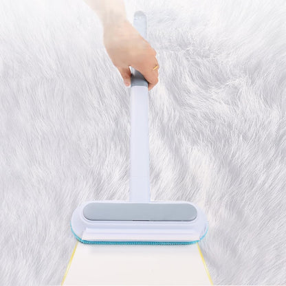 Multi Function Pet Hair Remover Broom Reusable Cat and Dog Hair Remove Brush with Handle for Carpets, Rugs, Couch, Tile Window Screens Easy Clean Tool