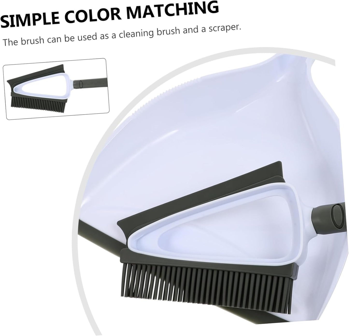 Outanaya Pet Hair Removal Dust Removal Set 2-in-1 Brush Dustpan Pet Rake for Carpet Hair Collector