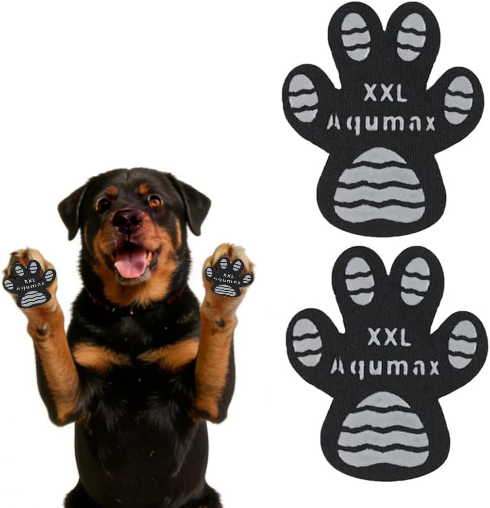 Dog Paw Protector Non-Slip Gripper Traction Pads,Walk Assistant for Senior Dogs,Foot Stickers for Hardwood Floors,Dog Shoes Booties Socks Replacement,6 Sets (24 pcs) XXL Black