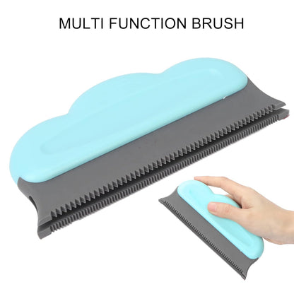 Silicone Cleaning Brush, Multifunctional Cleaning Brush for Pet Hair Removal from Clothes, Sheets, Carpets, Sofas - Elastic Soft Head, Comfortable Grip (5.9 x 2.8 x 0.8in)(blue)