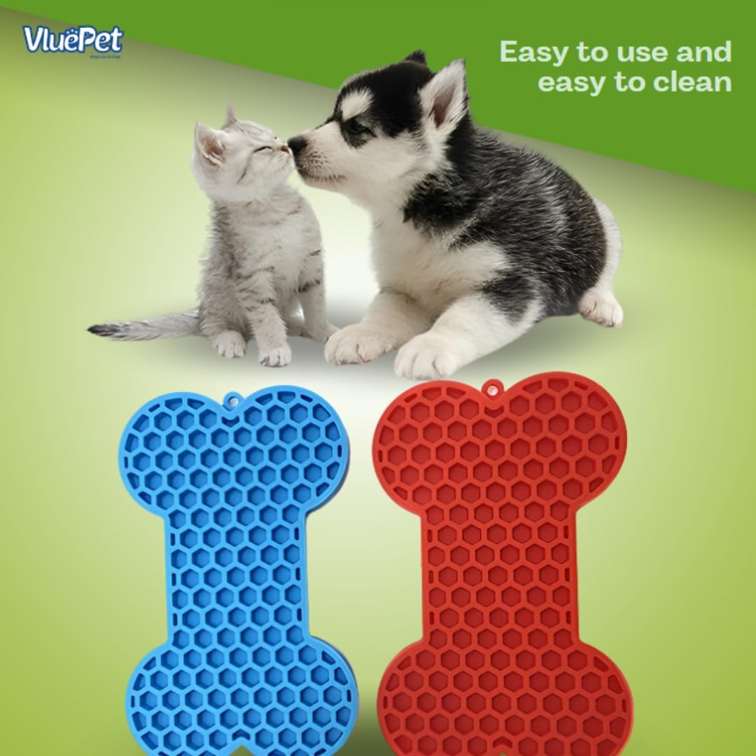 VALUEPET | Dog Lick Mat - Silicone Lick Mat for Anxiety Relief - Slow Feeder Licking Pad for Butter, Yogurt, & Peanut - Suitable for Dog Training, Boredom Reducer, Bathing & Grooming - Paw - 6.6 Inch