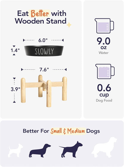 Slow Feeder Dog Bowl - 1.5 Cups Ceramic Puzzle Feeder for Small & Medium Breeds, Maze Design Bowl for Puppy & Fast Eaters, White Pet Dish to Control Eating Speed