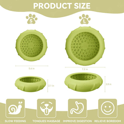 Dog Lick Bowl, Bestalk Wobbly Freeze Bowl Enrichment Feeder for Dogs, Anxiety Relief Lick Mat Puzzle Toy for Distraction, BPA Free Silicone, Dishwasher Safe(Rose,S)