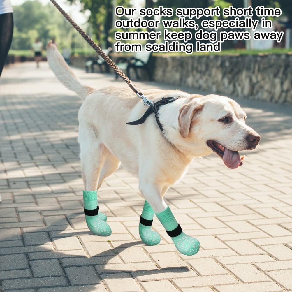 EXPAWLORER 6Pcs Anti-Slip Dog Socks to Prevent Licking Paws,Dog Shoes for Hot Pavement,Dog Booties Traction Control on Hardwood Floor,Boots & Paw Protectors, for Puppy Small Medium Large Senior Dogs