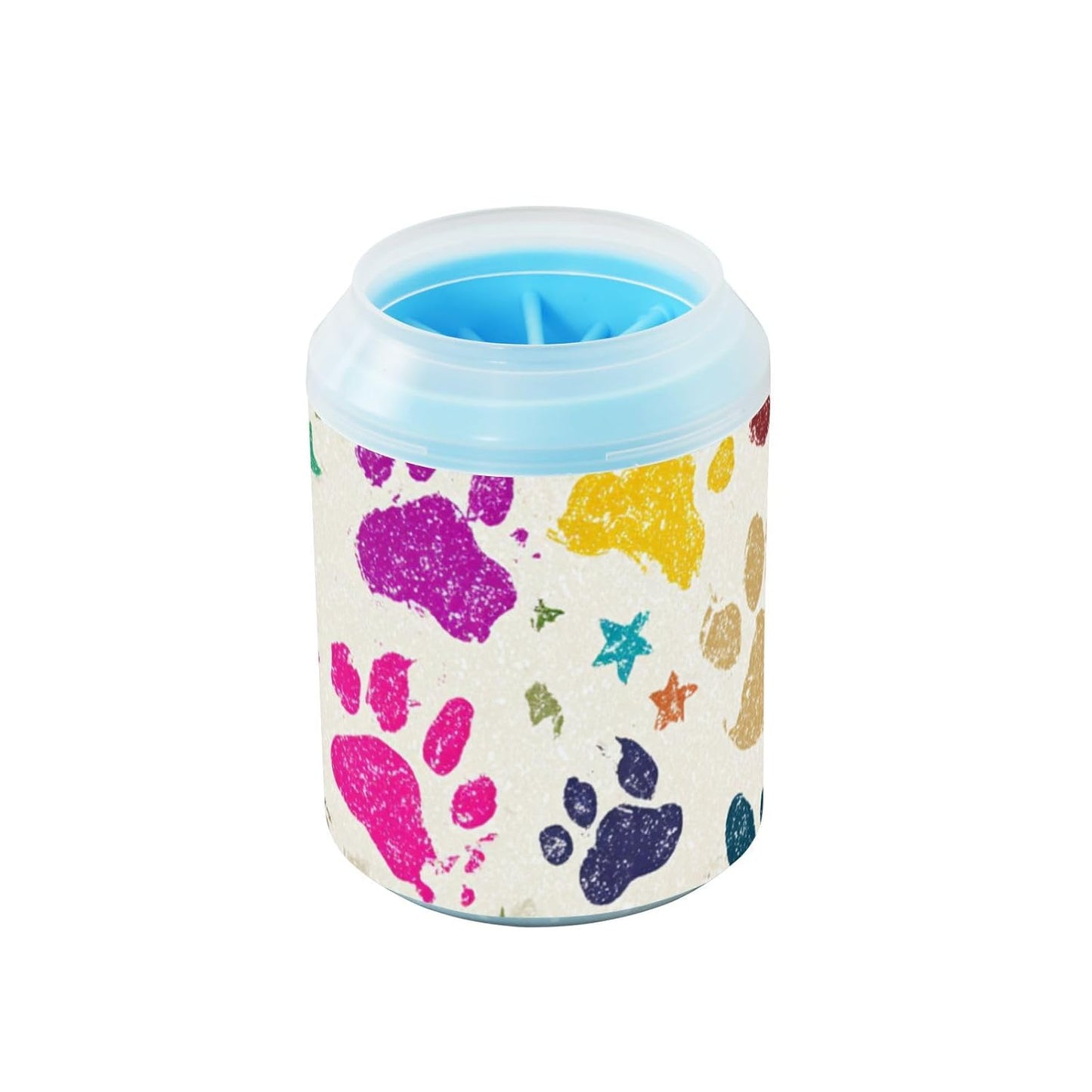 Dog Paw Cleaner Cups for Dogs Pet Foot Washer Paw Scrubber for Medium Small Dogs Cats Cleaning Cup Cute Yellow Fiesta Guitars Cacti and Ethnic Birds