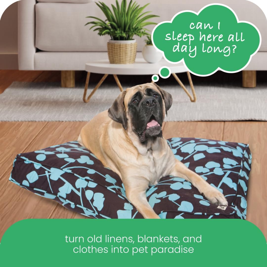 Molly Mutt Medium to Large Dog Bed Cover- Forever Young Print - Measures 27”X36”X5’’ - 100% Cotton - Durable - Breathable - Sustainable - Machine Washable Dog Bed Cover (Dd82b)