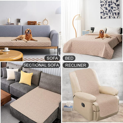 fuguitex Waterproof Dog Bed Cover Couch Cover, Anti-Slip Cat Mat Pet Pad Blanket for Sofa Chair Recliner Furniture Protrctor
