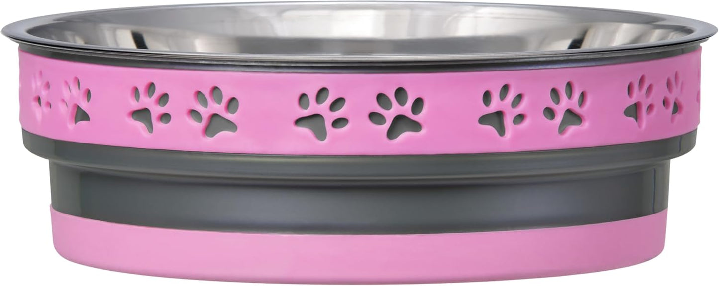 Loving Pets Corsa Dog Bowls- Stainless Steel Dog & Cat Bowls - Spill Proof Dog Food Bowl, Cat Bowl, Puppy Essentials & Pet Supplies Great for Home & Travel (Small 10-20 lbs, Rapid Blue)