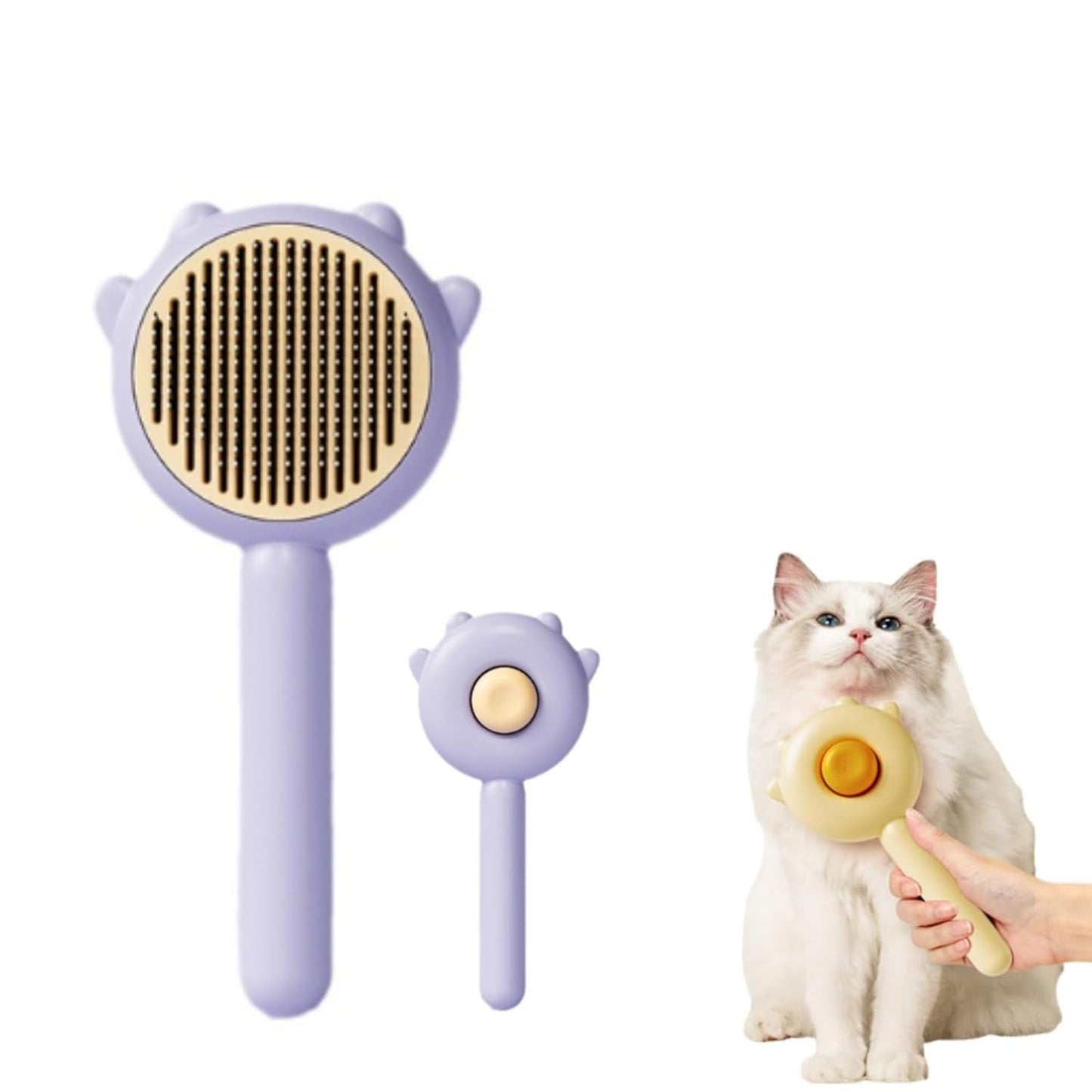 Cat Brush - Pet Hair Cleaner Brush (Green+Yellow)