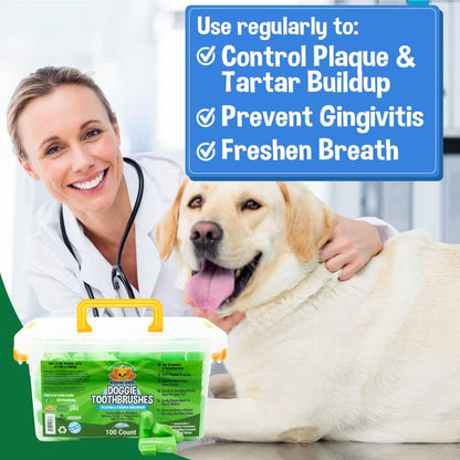 Bodhi Dog Finger Toothbrush for Dogs & Cats - Puppy Toothbrush with Soft Flexible Silicone Bristles, Gentle for Sensitive Gums, Promotes Healthy Teeth & Gums, Easy Teeth Cleaning Tool (50 Count)