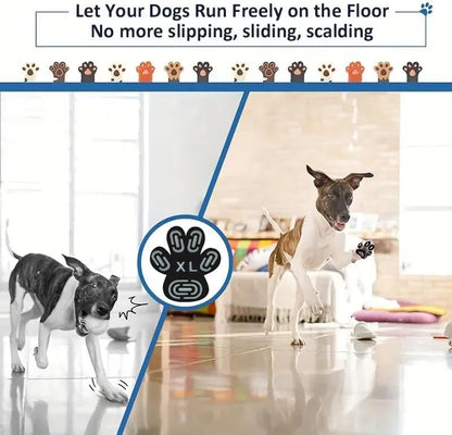 24pcs Paw Pads for Dogs Traction – Self Adhesive Paw Grips for Senior Dogs, Anti-Slip Disposable Paw Protector Pads for Hardwood Floors, Comfortable & Secure Fit (Black, XL)