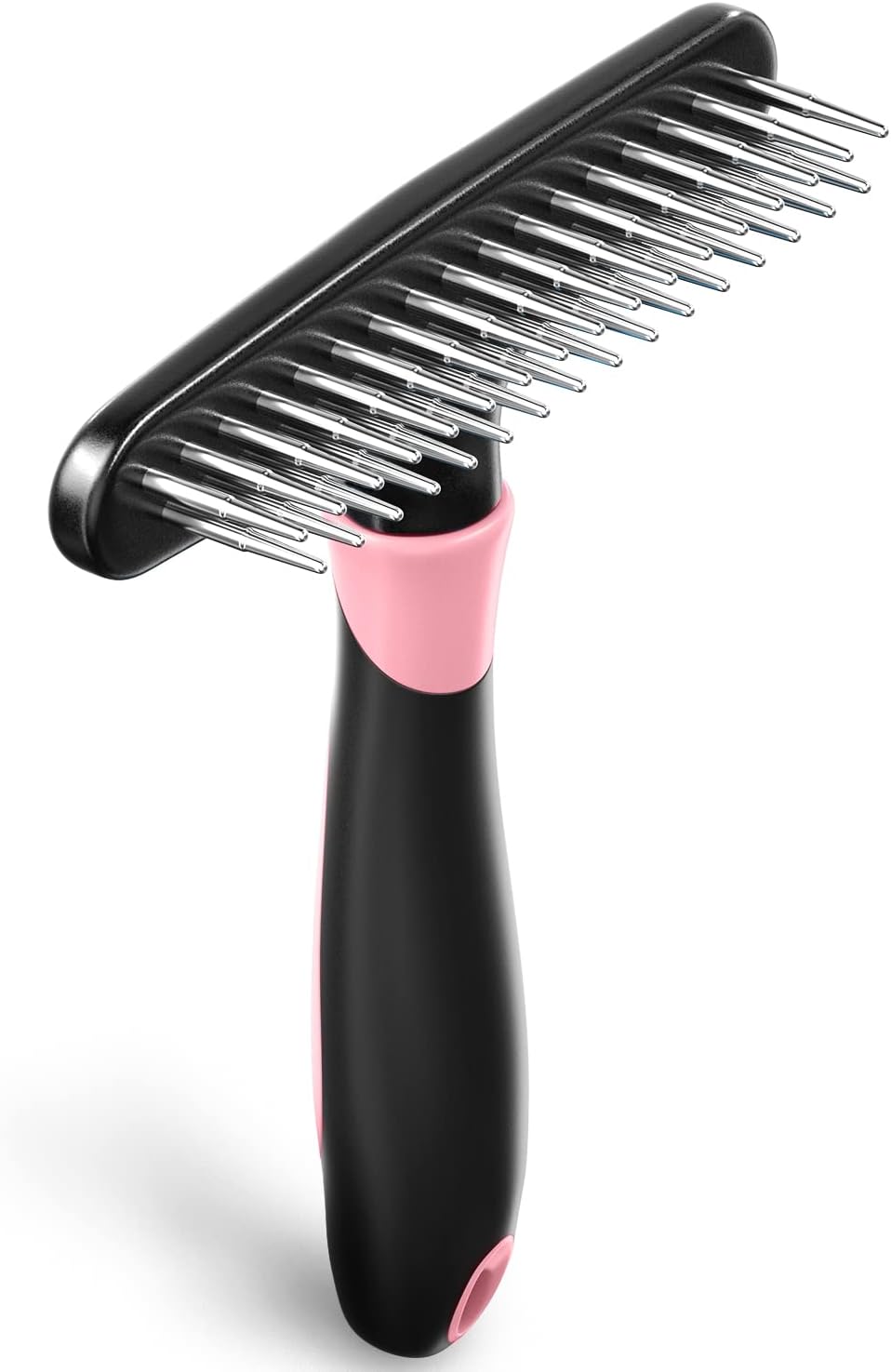 DOGI Deshedding Brush Comb - Undercoat Rake for Dogs, Cats, Short, Long Hair Coats - Double Row Stainless Steel Pins - Reduce Shedding by 90% (Green)