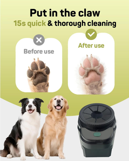 Plike Electric Dog Paw Cleaner for Medium & Large Dogs - Automatic Paw Washing Cup with Infrared Sensor, Gentle Silicone Brushes & Smart Drainage System, Two-Way Rotation Cleaning for Easy Cleaning