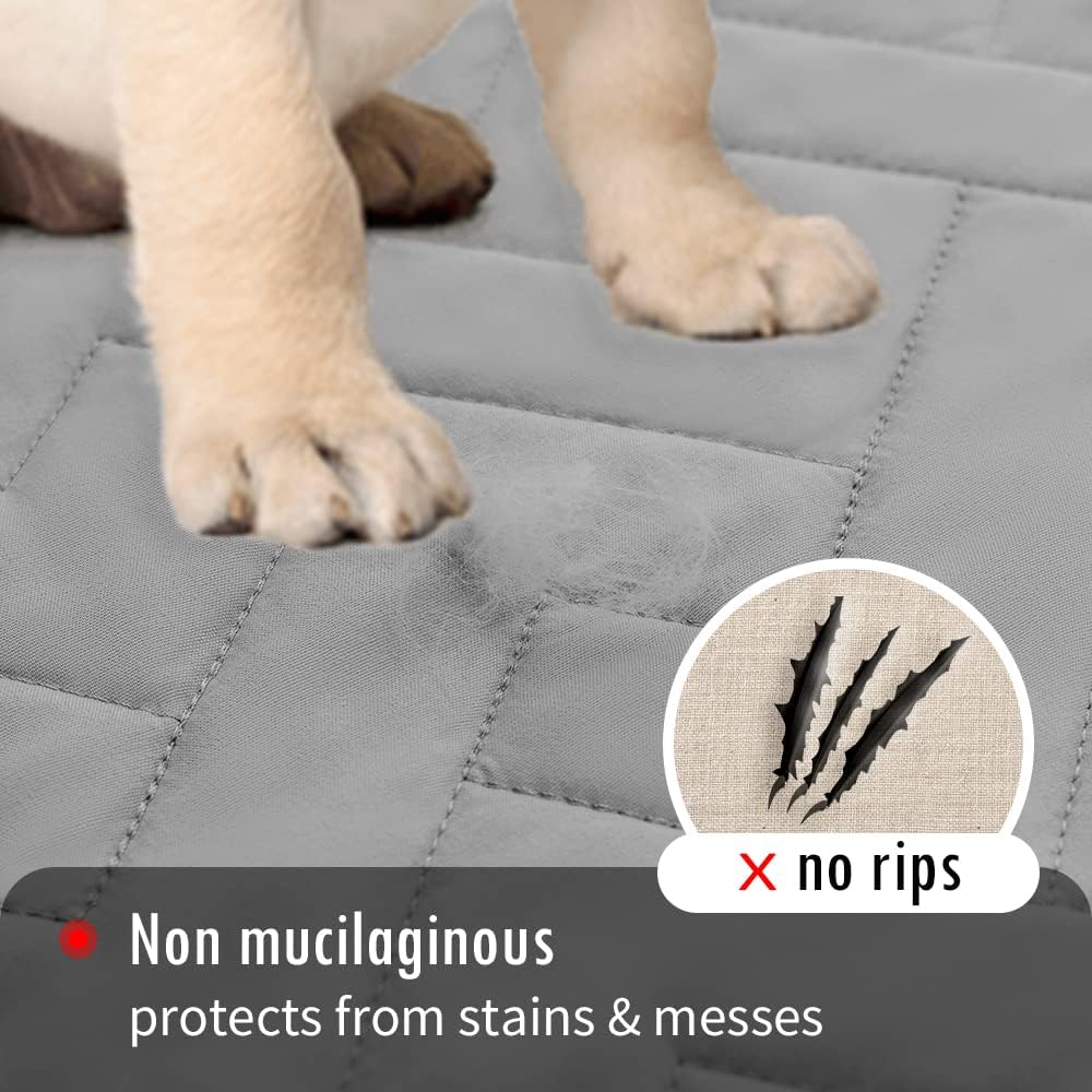 fuguitex Waterproof Dog Bed Cover Couch Cover, Anti-Slip Cat Mat Pet Pad Blanket for Sofa Chair Recliner Furniture Protrctor