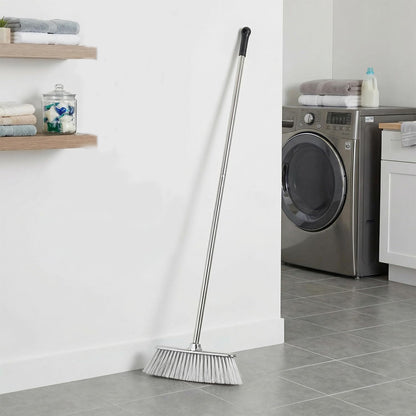 Indoor Soft Bristles Angle Sweeping Broom with Long Handle for Kitchen Hardwood Floor Cleaning