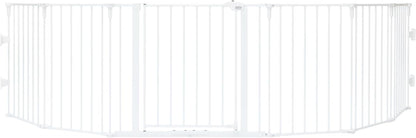 Regalo Safety 28"-76” Super Wide Configurable Baby Gate for Doorways & Open Spaces, 3-Panel Wall Mounted Safety Gate with Door for Babies, Toddlers & Pets, Includes Wall Mount Hardware