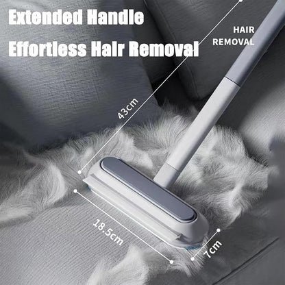 Pet Hair Removal Tool 2026 Upgrade 4 in 1 Pet Hair Remover Broom for Couch Furniture Washable Reusable Lint Roller Multifunctional Dog Cat Fur Remover Tool Cleaning Brush (Blue)