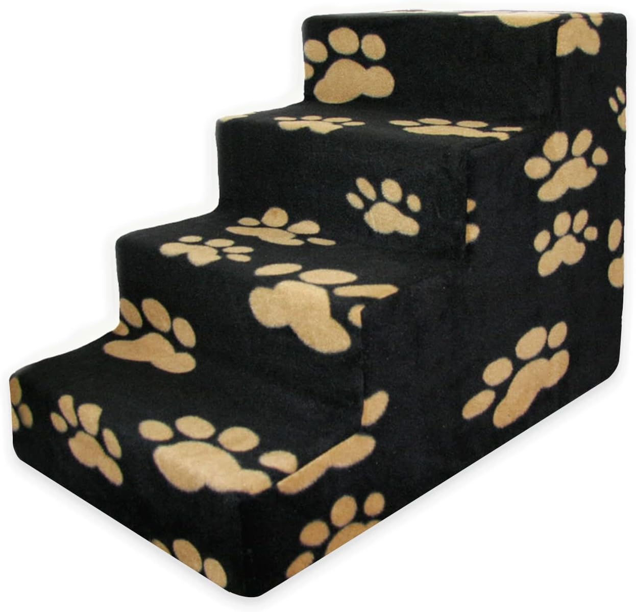 Best Pet Supplies Dog Stairs & Steps - Foam Steps for Small Dogs & Cats, Non-Slip Indoor Balanced Pet Step Support, Dog Ramp, No Assembly, Ash Gray Linen, 2-Step (12-inch Height)