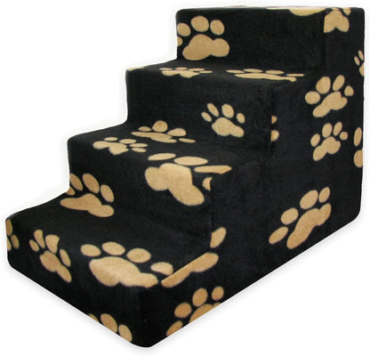 Best Pet Supplies Dog Stairs & Steps - Foam Steps for Small Dogs & Cats, Non-Slip Indoor Balanced Pet Step Support, Dog Ramp, No Assembly, Ash Gray Linen, 2-Step (12-inch Height)