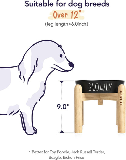 Slow Feeder Dog Bowl - 1.5 Cups Ceramic Puzzle Feeder for Small & Medium Breeds, Maze Design Bowl for Puppy & Fast Eaters, White Pet Dish to Control Eating Speed
