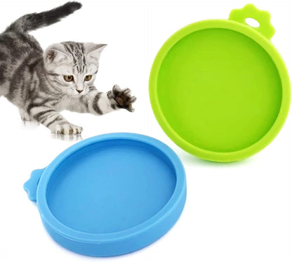 COMTIM Small Size Cat Food Can Lids, 2 Pack Silicone Cat Food Can Lids Covers for Small Cans 3 oz 2.5 oz
