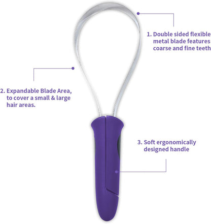 BOTH WINNERS Dual-Sided Shedding Blade with Stainless Steel Blade De-Shedding Tool for All Dog Coat Types- Soft Touch Grip (Burgundy)